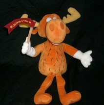 18&quot; Big Rocky &amp; Bullwinkle Moose Stuffins Stuffed Animal Plush Toy W/ Flag - £14.94 GBP