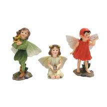 Girl Fairies Miniature Fairy Garden Figurines Set of 3 Mini Accessory 3 ... - $28.98