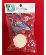 Vintage Ornament Flocked Gray Mouse on Christmas Drum Frank&#39;s Original P... - $239.70 MXN