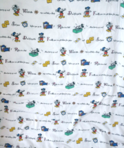 Disney Mickey Mouse Flannel Twin Size Top Sheet Only Cotton Children&#39;s R... - $23.36