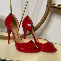 10 US/ 41 EU Christian Louboutin Paris Red Patent High Heel Stilettos - $609.90