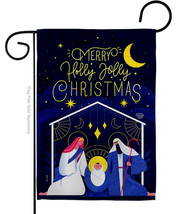 Merry Nativity Family Garden Flag 13 X18.5 Double-Sided House Banner - £15.94 GBP