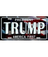 &quot;President Trump America First&quot; Metal License Plate New! - £9.53 GBP