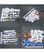 Bluemoona Plastic Gears Kits Pulley Belt Shaft Robot Motor Set Worm Crow... - $9.55