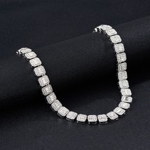Square Cuban Link Chain Iced Out Bracelet Women Rhinestone Bling Fashion Jewel - £20.04 GBP