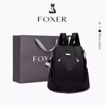 FOXER Canvas Backpack Women's Backpack School Student Backpack Large Capacity - $91.00
