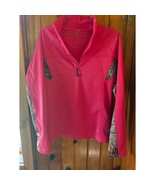 Browning Pink Quarter-Zip Performance Pullover Camo Accents Hunting Acti... - $18.00