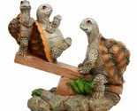 Ebros Mother Turtle Playing with Her Babies On Forest Seesaw Figurine 6.5" H
