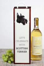 Let’s celebrate with Scottish Terrier . A wine box with the geometric dog - £16.51 GBP