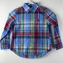 Ralph Lauren when I was boys size 4T red and white plaid button down shirt. - £16.15 GBP
