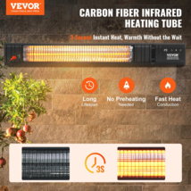 1500W Infrared Heater, Remote Control, Carbon Outdoor Heater, 9 Speeds - $104.99