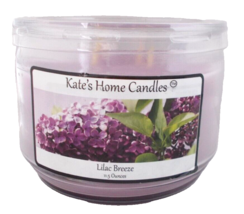 Kate&#39;s Candles Lilac Breeze 3 Wick 11.5 Oz - £7.09 GBP