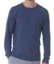 Mens Thermal Shirt Izod Blue Crew Neck Long Sleeve-size S - £13.18 GBP