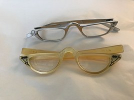 Set 2 Vintage  Eyeglasses  Women.  May and Liberty.  Cat Eye. Lucite Metal - £43.14 GBP