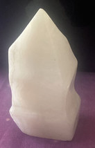 White Quartz Stone Crystal Wavy Tower 3” H x 1.25” W - $9.49