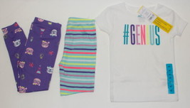 allbrand365 designer Girls Or Boys 3 Piece Cotton Pajama Set,Genius Size 4T - £18.95 GBP