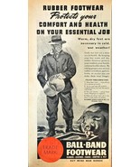 WWII-1944 Vintage Print Ad-BALL BAND FOOTWEAR-Buy War Bonds-Rubber Footw... - $12.01