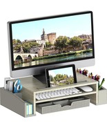 Desk Monitor Riser With Organizer Tray For Simple Household Use, Maple - £35.17 GBP