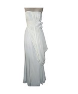 Cream Strapless Maxi Dress Size 6 - £78.11 GBP