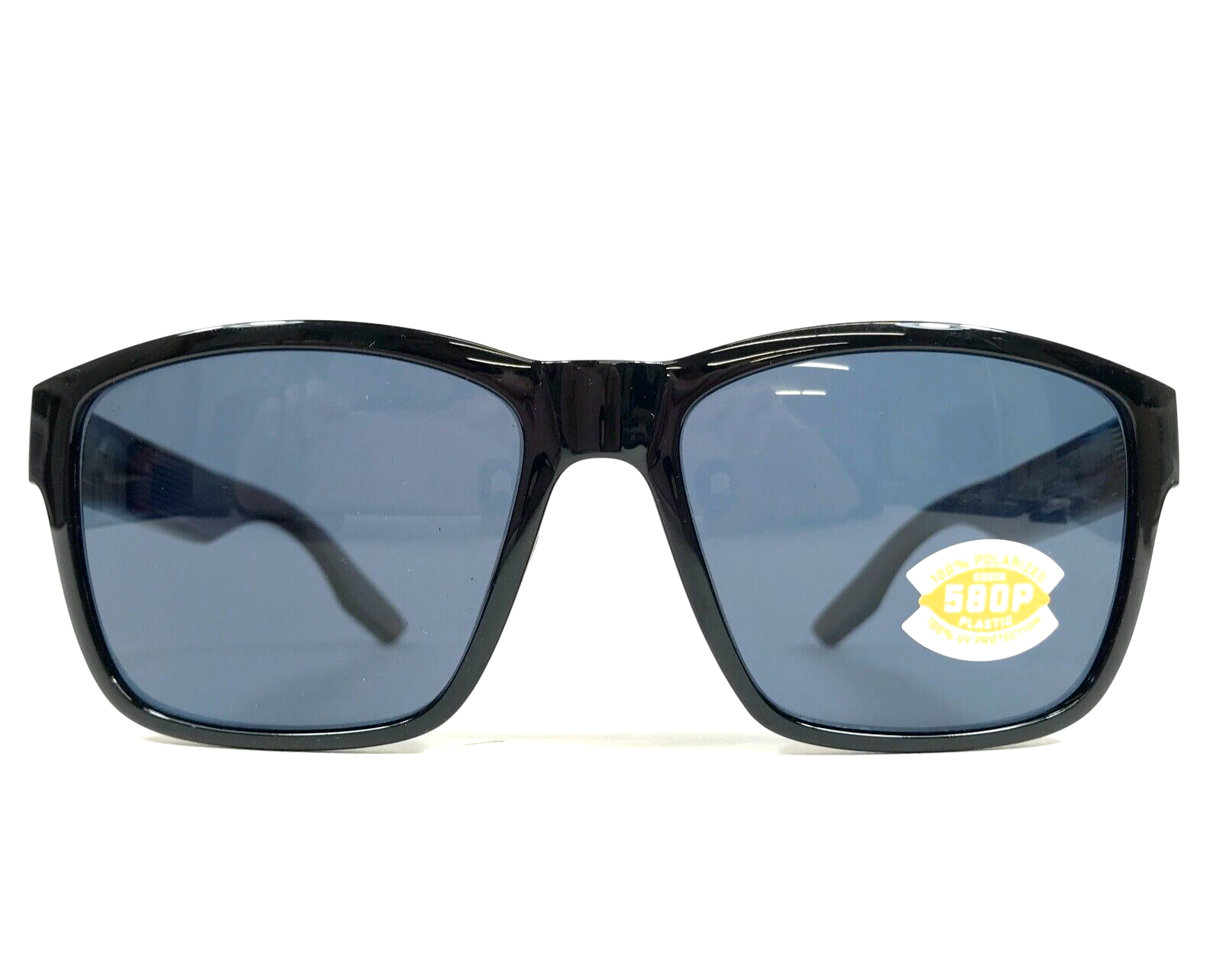 Costa Sunglasses Paunch 06S9049 904903 Shiny Black Square w/ Gray Polari... - $98.99