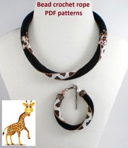 Bead Crochet Rope patterns «Giraffe» Necklace - Bracelet, 2 ways to croc... - $6.78 CAD