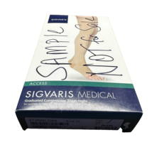 Sigvaris Black Graduated Compression Thigh Highs SL Medical 972NSLO99 Open Box - $21.46