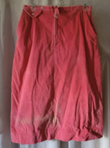 Vintage Pink Corduroy Skirt Straight Mid Shin Length Movie Prop Drama Club - $9.99