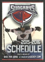 ECHL Charleston South Carolina Stingrays 2015 2016 Pocket Schedule - $1.25