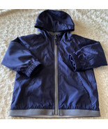 Childrens Place Boys Navy Blue Gray Lined Hooded Windbreaker Jacket Pock... - $12.64 CAD