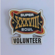 2004 NFL Super Bowl XXXVIII (38) Volunteer Lapel Hat Pin - £4.29 GBP