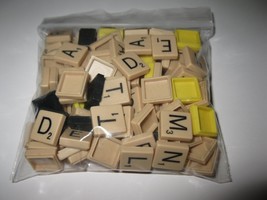 2010 Scrabble Switch-up Board Game Piece: complete Plastic Tile Set w/ colors  - $5.00