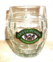 2 Grieskirchner Bier Grieskirchen Austrian Beer Glasses Seidel - $20.46 CAD