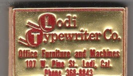 Lodi Typewritter Co.  ~ Vtg Strike on Match Box with local ad &amp; sticks - $131.75 MXN