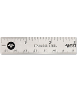 10414 Stainless Steel Metal Ruler with Non-Slip Cork Base, 6 In - $93.69 MXN