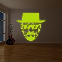 ( 79&quot; x 79&quot; ) Glowing Vinyl Wall Decal Breaking Bad Heisenberg with Sunglasse... - £263.36 GBP