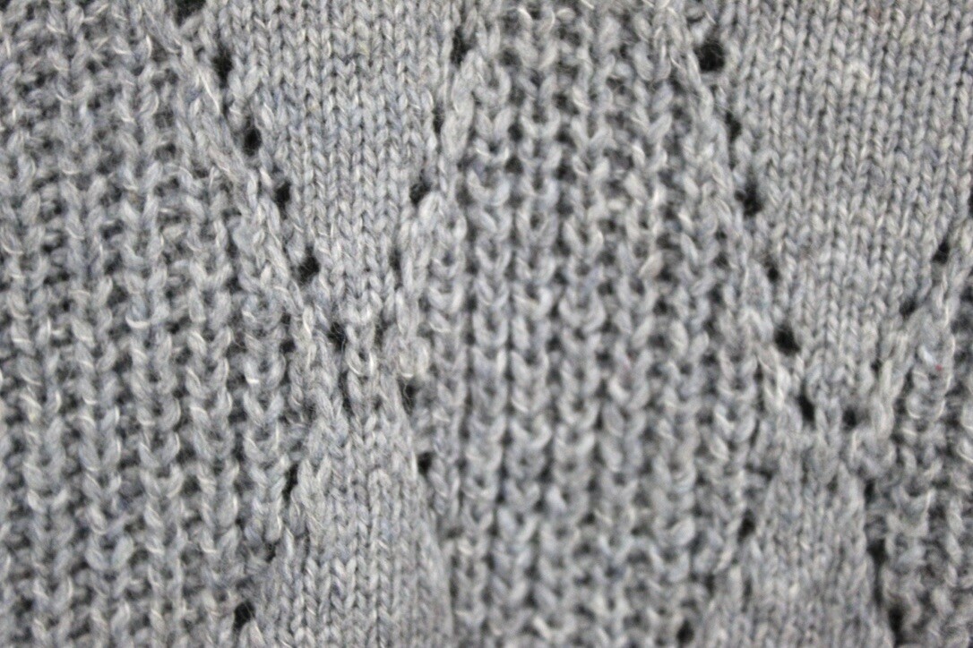 Vintage 70s Panache USA Wool Acrylic Blue Gray V-Neck Sweater M NWT Item image 3