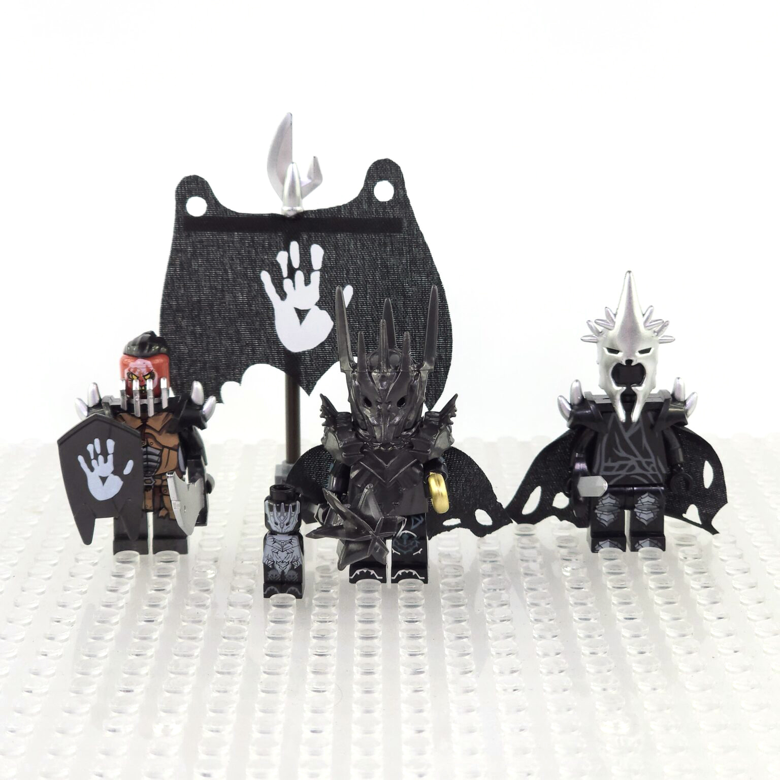 3pcs Sauron Witch-King Uruk-Hai Captain Lord of the Rings Minifigures Toys