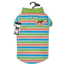 Dog Hawaiian Breeze Polo Shirts Colorful Striped UPF 40 Sun Protection P... - $23.65+