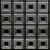 Faux Tin Square Pattern Decorative Ceiling Tiles 24x24 #153 - £10.36 GBP
