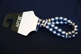 New KOHL&#39;S APT 9 Pearl Style Bracelet Cubic Zirconia Stone Silver Tone Jewelry - £8.99 GBP