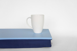 Breakfast tray, Sofa Tray, lapdesk - light blue tray with blue pillow - $49.00