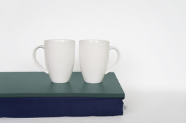Breakfast tray, Bed serving Tray, lapdesk - dark olive green tray with blue pill - £39.07 GBP