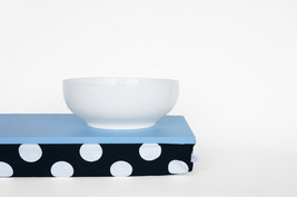 Minimalistic polka dot bed tray with pillow, laptop stand- light blue tr... - £38.54 GBP
