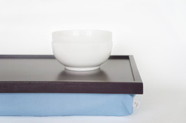 Bed serving tray, Breakfast Tray or lapdesk with cusgion- dark plum purp... - £46.98 GBP