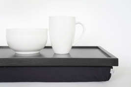 Laptop Lap Desk, laptop stand- dark grey with Dark Grey Pillow- L or XL size - $60.00