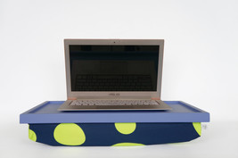 Laptop stand, Breakfast serving Tray, Decorative tray- light slate blue with blu - £40.38 GBP