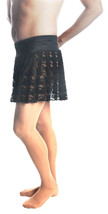 Mens Skirt, Black Lace Pleated Skirt Sexy Style Up To 44&quot; Waist! Crossdr... - $36.99