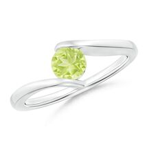 ANGARA Natural Peridot Solitaire Ring in Sterling Silver for Women (5mm) - $336.45+
