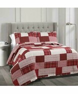 Lush Décor Greenville Quilt Set Red King - $142.49