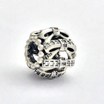 Authentic PANDORA Shimmering Sentiments Clear CZ Bead Charm 791779CZ New Retired - £34.91 GBP